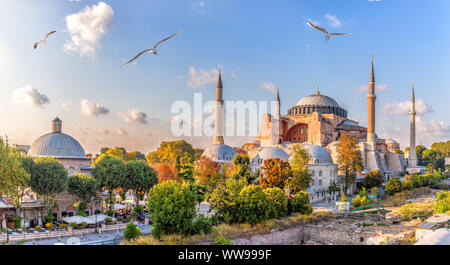 Schönen Blick auf die Hagia Sophia in Istanbul, Türkei Stockfoto