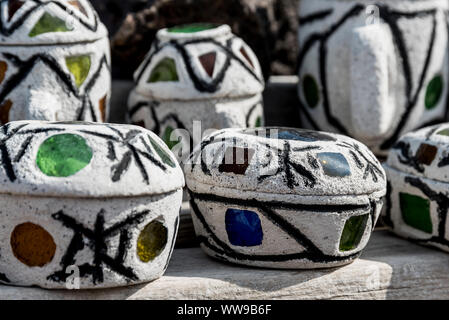 Souvenirs, Spielzeug am Lac Assal, der tiefste Punkt auf dem afrikanischen Kontinent, Dschibuti Stockfoto