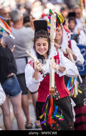 Dorffest in Flumet Stockfoto