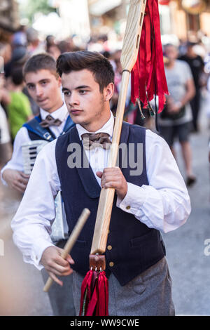 Dorffest in Flumet Stockfoto