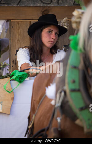 Dorffest in Flumet Stockfoto