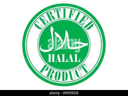 Vector Illustration von Halal zertifiziert Stempel Produkt Stock Vektor