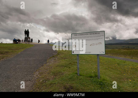 Die Commando Memorial. In der Nähe von Fort William. Hochland. Schottland Stockfoto