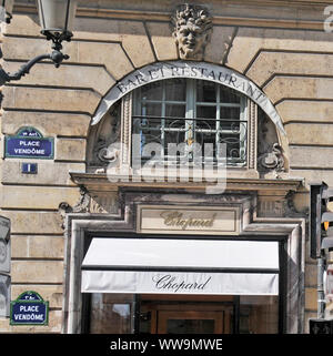 Chopard Boutique, 1 Place Vendome, Platz Vendôme, Paris, Frankreich Stockfoto