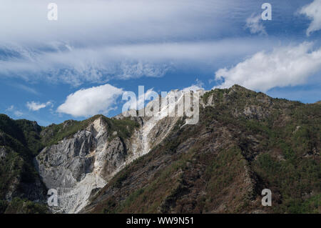 Steinbruch Carrara in der Toskana Alpen Stockfoto