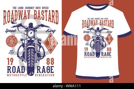 Motorrad Rennen - Speed Racer - Custom Motor Vektorgrafiken, für Aufkleber oder Druck für das T-Shirt und Poster Stock Vektor
