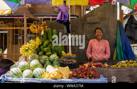 Obst & Gemüse, Markt, Rantepao, Sulawesi, Indonesien Stockfoto