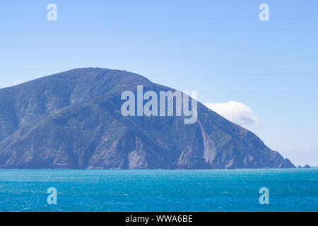 Blick von der Interislander Fähre zwischen Nord- und Südinsel von Neuseeland Stockfoto