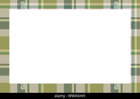 Vintage frame Vektor. Schottischen Grenze Muster retro Style. Schönheit leeren Hintergrund, Vorlage für Foto, Portrait, album. Tartan plaid Ornament. Stock Vektor