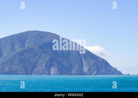 Blick von der Interislander Fähre zwischen Nord- und Südinsel von Neuseeland Stockfoto