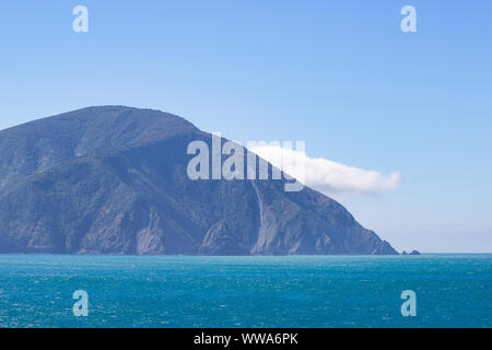 Blick von der Interislander Fähre zwischen Nord- und Südinsel von Neuseeland Stockfoto