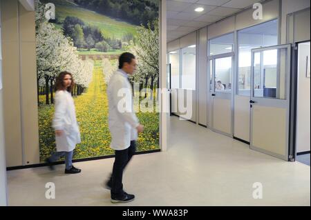 Meilenstein in Sorisole (Bergamo, Italien), Produktion von wissenschaftlichen Instrumenten für Labors Stockfoto