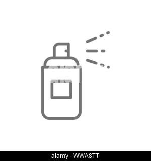 Aerosol Spray Flasche, Spray kann das Symbol Linie. Stock Vektor