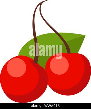 Red Cherry Vektor icon. Red Cherry auf weißem Hintergrund Stock Vektor