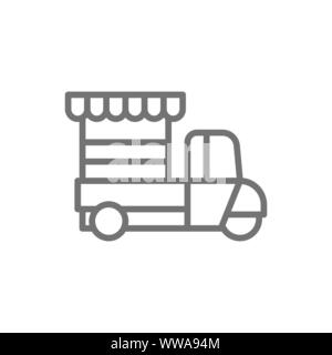 Fast food Lkw-Symbol. Auf weissem Hintergrund Stock Vektor