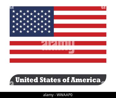 USA-Karte und Flagge Stockfoto