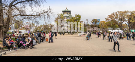 Burg von Osaka, Osaka, Japan. Stockfoto