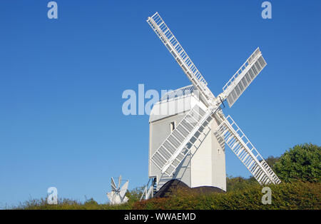 Jill Mühle, einer der Jack und Jill Windmühlen auch als Clayton Windmühlen auf der South Downs Way in West Sussex in der Nähe von Brighton, England Großbritannien bekannt. Stockfoto