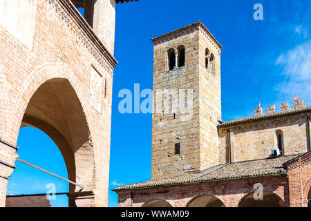 Castell Arquato in Nord Italien Stockfoto