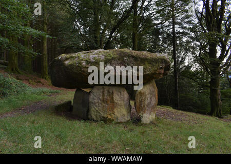 Gwal y Filiast, Grabkammer, Carmarthenshire, Wales Stockfoto