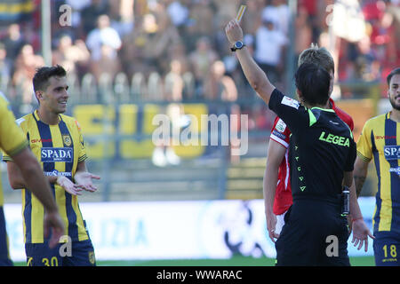 Perugia, Italien. 14 Sep, 2019. ALESSANDRO MALLAMO warnte in Perugia Vs Juve Stabia - Italienische Fußball-Serie B Männer Meisterschaft - Credit: LPS/Loris Cerquiglini/Alamy leben Nachrichten Stockfoto
