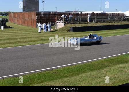 Goodwood Revival 13. September 2019 - Sussex Trophy - 1959 Lotus-Climax 15 von Charlie Martin angetrieben Stockfoto