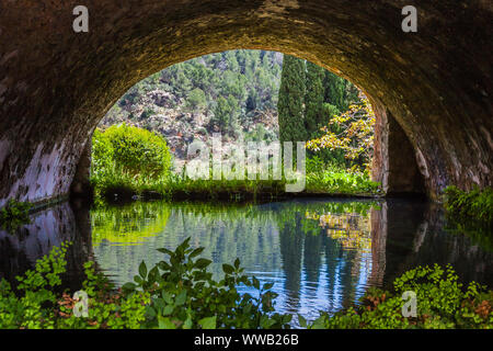 Der Garten Jardines de Alfabia in Mallorca Stockfoto