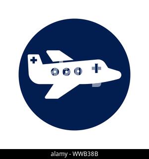 Schönes Design und voll editierbar Medical Air Transport Symbol für kommerzielle, Printmedien, Web oder jede Art von Design Projekten. Stock Vektor