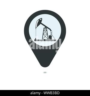 Symbol Spiegel Pferdekopf Öl produzierenden Stock Vektor