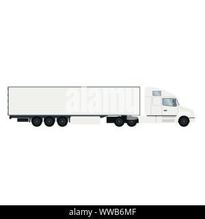 Container Anhänger Lkw mit kalten Zimmer. Schwere Transportmittel Stock Vektor