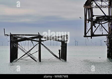 Brighton West Pier bleibt 2019 Stockfoto