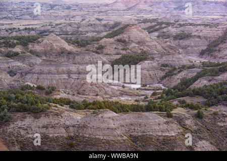 Badlands von Buck Hill, Theodore Roosevelt National Park (Südafrika), North Dakota, USA Stockfoto