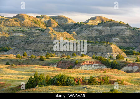 Badlands von Buck Hill, Theodore Roosevelt National Park (Südafrika), North Dakota, USA Stockfoto