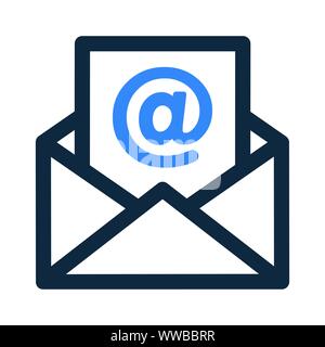 Schöne, liebevoll gestalteten E-Mail, Neue E-Mail Symbol. Gut organisiert und voll editierbar Vektor icon. Stock Vektor