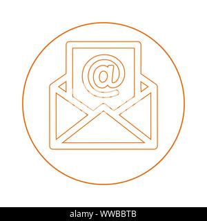 Schöne, liebevoll gestalteten E-Mail, Neue E-Mail Symbol. Gut organisiert und voll editierbar Vektor icon. Stock Vektor