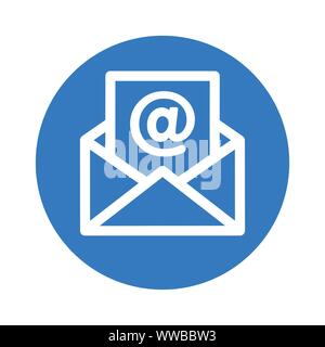 Schöne, liebevoll gestalteten E-Mail, Neue E-Mail Symbol. Gut organisiert und voll editierbar Vektor icon. Stock Vektor