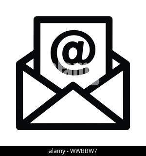 Schöne, liebevoll gestalteten E-Mail, Neue E-Mail Symbol. Gut organisiert und voll editierbar Vektor icon. Stock Vektor