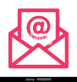 Schöne, liebevoll gestalteten E-Mail, Neue E-Mail Symbol. Gut organisiert und voll editierbar Vektor icon. Stock Vektor