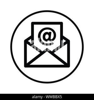 Schöne, liebevoll gestalteten E-Mail, Neue E-Mail Symbol. Gut organisiert und voll editierbar Vektor icon. Stock Vektor