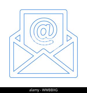 Schöne, liebevoll gestalteten E-Mail, Neue E-Mail Symbol. Gut organisiert und voll editierbar Vektor icon. Stock Vektor