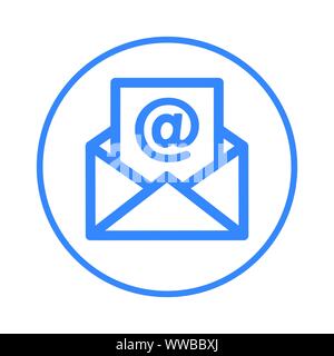 Schöne, liebevoll gestalteten E-Mail, Neue E-Mail Symbol. Gut organisiert und voll editierbar Vektor icon. Stock Vektor