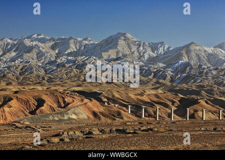 Zentrale Altyn Tagh-Berge vom Nnal.Highway G315-North Xorkol Becken aus gesehen. Xinjiang-China-0499 Stockfoto