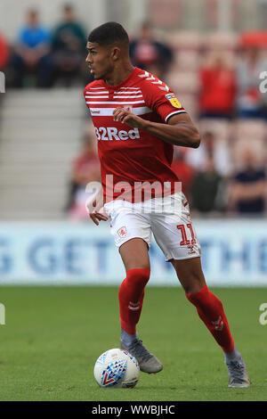 Middlesbrough, UK. 14. September 2019. Ashley Fletcher von Middlesbrough während der Sky Bet Championship Match zwischen Middlesbrough und Lesung im Riverside Stadium, Middlesbrough am Samstag, dem 14. September 2019. (Credit: Mark Fletcher | MI Nachrichten) nur die redaktionelle Nutzung, eine Lizenz für die gewerbliche Nutzung erforderlich. Foto darf nur für Zeitung und/oder Zeitschrift redaktionelle Zwecke Credit: MI Nachrichten & Sport/Alamy Live-Nachrichten verwendet werden. Stockfoto