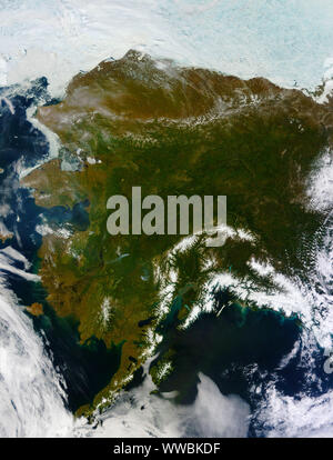 Satellitenansicht von Alaska, 17. Juni 2013, das die NASA/DPA Stockfoto