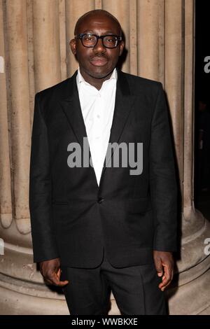 London, Großbritannien. 14 Sep, 2019. Edward Enninful Mode sorgt für Entlastung Landebahn im Britischen Museum in London Fashion Week. London, Großbritannien. 14/09/2019 | Verwendung der weltweiten Kredit: dpa Picture alliance/Alamy leben Nachrichten Stockfoto