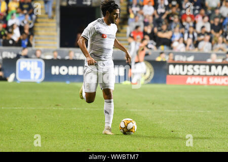 Chester, Pennsylvania, USA. 14 Sep, 2019. LAFC player, CARLOS VELA (10), die in Aktion gegen die Union während des Spiels an Talen Energie Stadion in Chester, Pennsylvania Credit: Ricky Fitchett/ZUMA Draht/Alamy leben Nachrichten Stockfoto