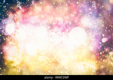 Glitzernde Weihnachten Hintergrund. Gelb Weihnachten Hintergrund Glitter Weihnachten Hintergrund. Stockfoto