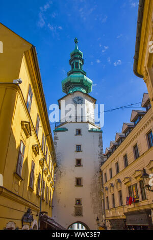 Michael's Gate in Bratislawa Altstadt Sehenswürdigkeiten Stockfoto