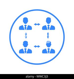 Gut organisiert und voll editierbar Teamarbeit, Zusammenarbeiten, Zusammenarbeit Symbol für jede Verwendung wie Printmedien, Web, kommerzielle Nutzung oder jede Art von Design pr Stock Vektor