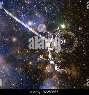 Raumfahrzeuge. Die kosmische Kunst, science fiction Wallpaper. Elemente dieses Bild von der NASA eingerichtet